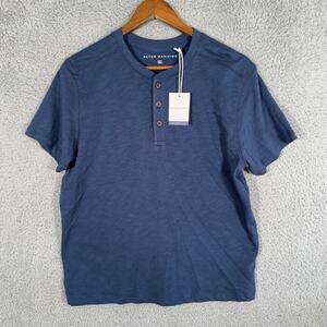 Peter Manning Men’s Size 2X Blue Short Sleeve Henley